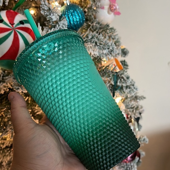 2022 Starbucks Ombré studded mint green tumbler 16oz + a FREE color changing cup - Picture 8 of 11